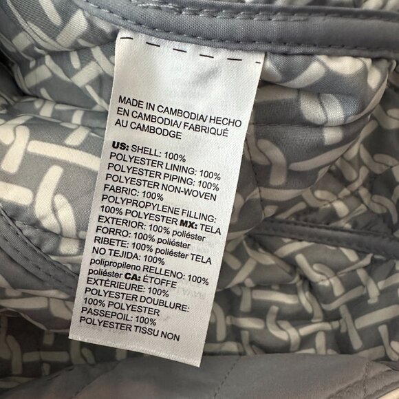 Chico's Quilted Button Chore Barn Jacket Gray Women's size SMALL 4/6 - Picture 6 of 7